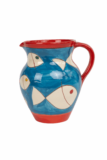Κανάτα Μεγάλη Piscaria Blue & Red