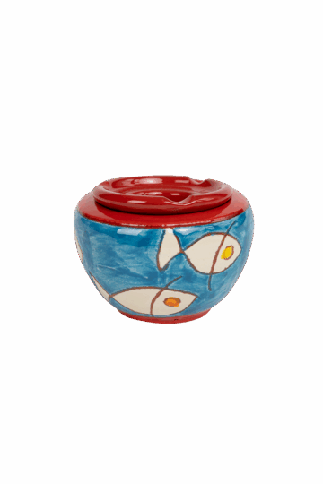 Τασάκι Κλειστό Piscaria Blue & Red